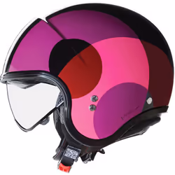 Nolan N21 06 Bicromo Casque jet, noir-rouge-pourpre, taille XL pour Hommes