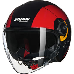 Nolan N21 Visor 06 Bicromo Casque jet, noir-rouge-orange, taille L pour Hommes