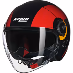 Nolan N21 Visor 06 Bicromo Casque jet, noir-rouge-orange, taille XL pour Hommes