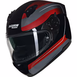 Nolan N60-6 Ermetico Casque, noir-gris-rouge, taille XL pour Hommes