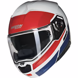 Nolan N90-3 06 Roboto N-Com Casque, blanc-rouge-bleu, taille M pour Hommes