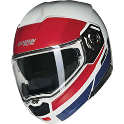 Nolan N90-3 06 Roboto N-Com Casque, blanc-rouge-bleu, taille M pour Hommes