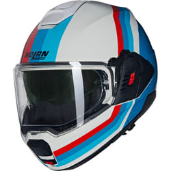 Nolan N120-1 Lineo N-Com Casque, blanc-rouge-bleu, taille XL pour Hommes