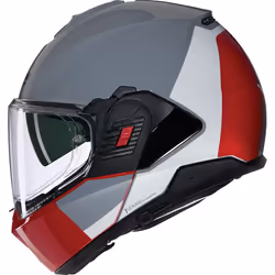 Nolan N120-1 Grafo N-Com Casque, noir-gris-orange, taille S pour Hommes