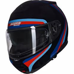 Nolan N100-6 Assoluto N-Com Casque, noir-rouge-bleu, taille L pour Hommes