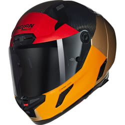 Nolan X-804 RS Ultra Carbon Blocco Casque, rouge-orange-beige, taille M pour Hommes