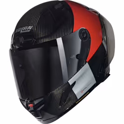 Nolan X-804 RS Ultra Carbon Combo Gara Casque, noir-rouge, taille L pour Hommes