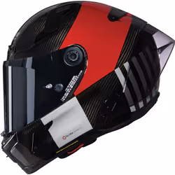 Nolan X-804 RS Ultra Carbon Combo Gara Casque, noir-rouge, taille XL pour Hommes