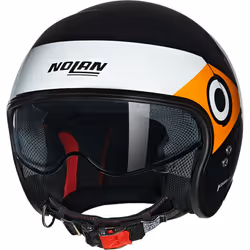 Nolan N21 06 Onirico Casque jet, noir-blanc-orange, taille XS pour Hommes