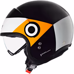 Nolan N21 06 Onirico Casque jet, noir-blanc-orange, taille L pour Hommes