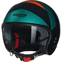 Nolan N21 06 Tangente Casque jet, noir-vert-orange, taille L pour Hommes