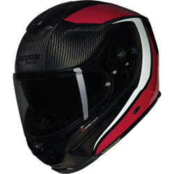 Nolan X-903 Ultra Carbon Intrigo N-Com Casque, noir-blanc-rouge, taille XL pour Hommes