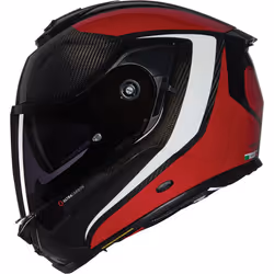 Nolan X-903 Ultra Carbon Intrigo N-Com Casque, noir-blanc-rouge, taille XL pour Hommes