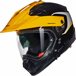 Nolan N70-2X 06 Convinto N-Com Casque de motocross, noir-gris-jaune, taille M pour Hommes