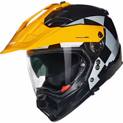Nolan N70-2X 06 Ruvido N-Com Casque de motocross, noir-gris-jaune, taille M pour Hommes