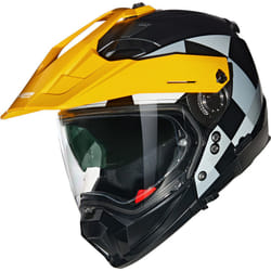 Nolan N70-2X 06 Ruvido N-Com Casque de motocross, noir-gris-jaune, taille M pour Hommes
