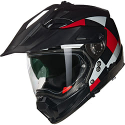 Nolan N70-2X 06 Ruvido N-Com Casque de motocross, noir-gris-rouge, taille M pour Hommes