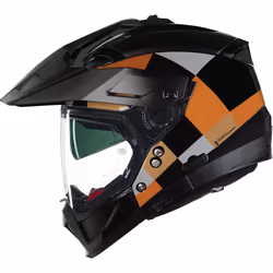 Nolan N70-2X 06 Ruvido N-Com Casque de motocross, noir-gris-brun, taille M pour Hommes