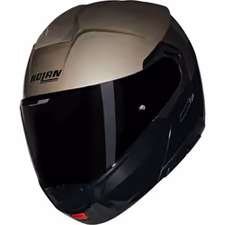 Nolan N90-3 06 Verniciatura Speciale N-Com Casque, noir-beige, taille L pour Hommes