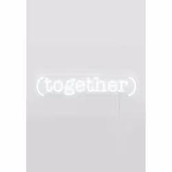 Candyshock "Together" Neon Sign, Figurine lumineuse décorative, Blanc, LED, Blanc, Secteur, 12 V