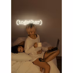 Candyshock "Together" Neon Sign Figurine lumineuse décorative Blanc LED
