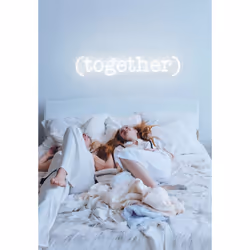 Candyshock "Together" Neon Sign Figurine lumineuse décorative Blanc LED