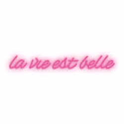 Candyshock "La Vie Est Belle" Neon Sign, Figurine lumineuse décorative, Rose, LED, Rose, Secteur, USB, 12 V