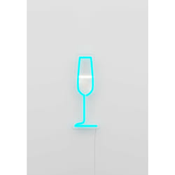 Candyshock "Champagne" Neon Sign Figurine lumineuse décorative Bleu