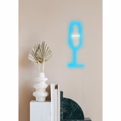 Candyshock "Champagne" Neon Sign Figurine lumineuse décorative Bleu