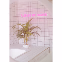 Candyshock "Please Be Naked" Neon Sign Figurine lumineuse décorative Rose LED
