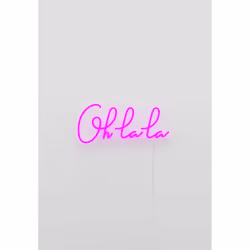 Candyshock "Oh La La" Neon Sign, Figurine lumineuse décorative, Rouge, Jaune, LED, Rouge, Jaune, USB, 5 V