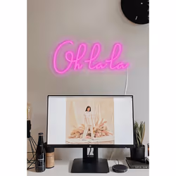 Candyshock "Oh La La" Neon Sign Figurine lumineuse décorative Rouge, Jaune LED