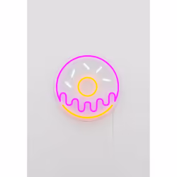 Candyshock "Donut" Neon Sign, Figurine lumineuse décorative, Rose, Jaune, Universel, USB, 5 V, 400 mm