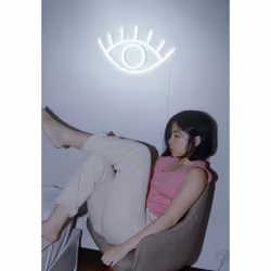 Candyshock "Eye" Neon Sign Figurine lumineuse décorative Blanc