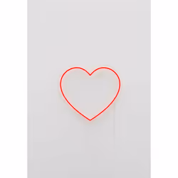 Candyshock "Heart" Neon Sign, Figurine lumineuse décorative, Rouge, Universel, Rouge, USB, 5 V