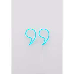 Candyshock "Inverted Commas" Neon Sign, Figurine lumineuse décorative, Bleu, Universel, 5 V, 160 mm, 55 mm