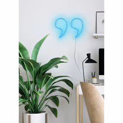 Candyshock "Inverted Commas" Neon Sign Figurine lumineuse décorative Bleu