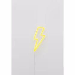Candyshock "Bolt" Neon Sign, Figurine lumineuse décorative, Jaune, LED, Jaune, USB, 5 V
