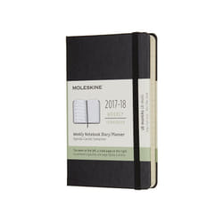 Moleskine 18 Months Weekly Agenda hebdomadaire Noir