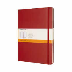 Moleskine Carnet Classic, Monochromatique, Rouge, Mat, 70 g/m², Papier ligné, Couverture rigide