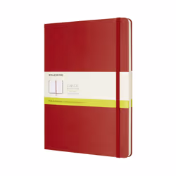 Moleskine Carnet Classic, Monochromatique, Rouge, Mat, 70 g/m², Couverture rigide, Adulte