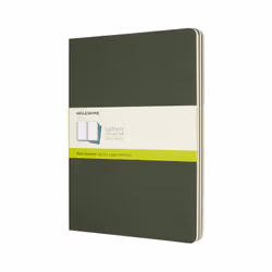 Moleskine Cahier Journal, Monochromatique, Vert, Mat, Livre broché, Adulte