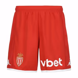 Short Kombat Ryder Pro AS Monaco 23/24 pour Homme - Rouge blanc - Football - Respirant