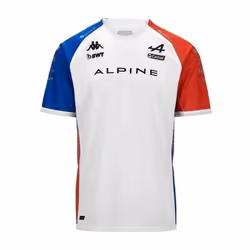 MAILLOT KOMBAT GASLY FRANCE BWT ALPINE F1 TEAM BLANC HOMME