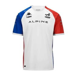 MAILLOT KOMBAT GASLY FRANCE BWT ALPINE F1 TEAM BLANC HOMME