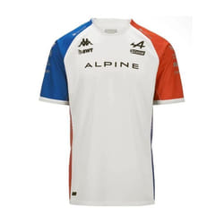 Maillot Kombat Ocon France Bwt Alpine F1 Team Blanc Homme - Manches courtes - Respirant - Multisport