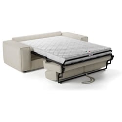 Canapé Convertible Express En Velours Côtelé - Paola - 210 X 100 X 87 Cm