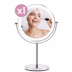 Girmi BE02 miroir de maquillage Autonome Rond Acier inoxydable