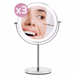 Girmi BE02 miroir de maquillage Autonome Rond Acier inoxydable
