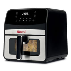 Girmi FG85 friteuse Unique 6,5 L Autonome 1800 W Friteuse d’air chaud Noir, Acier inoxydable